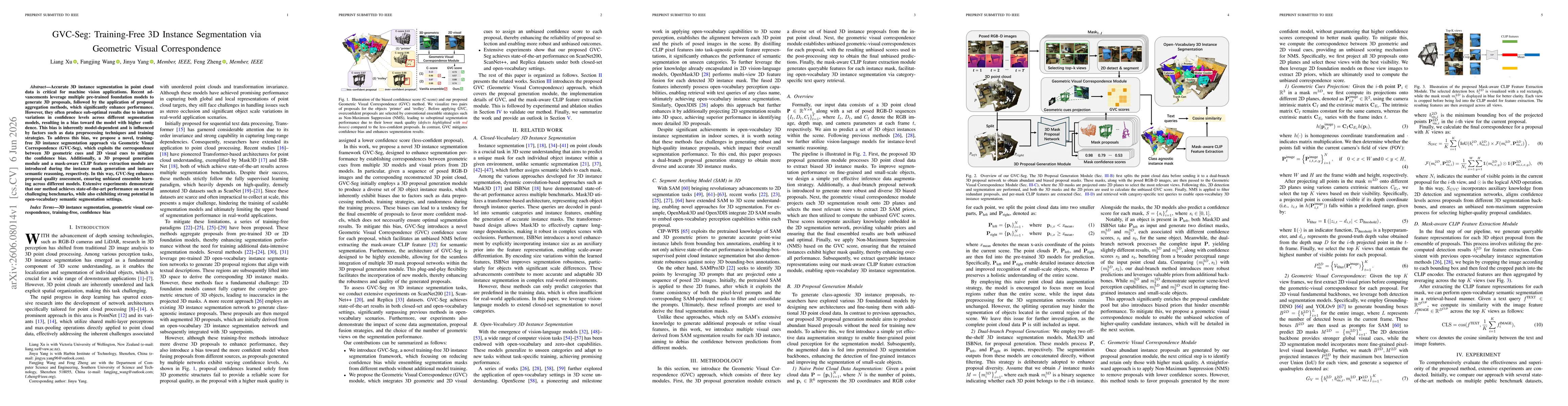 Thumbnail for GVC-Seg: Training-Free 3D Instance Segmentation via Geometric Visual Correspondence