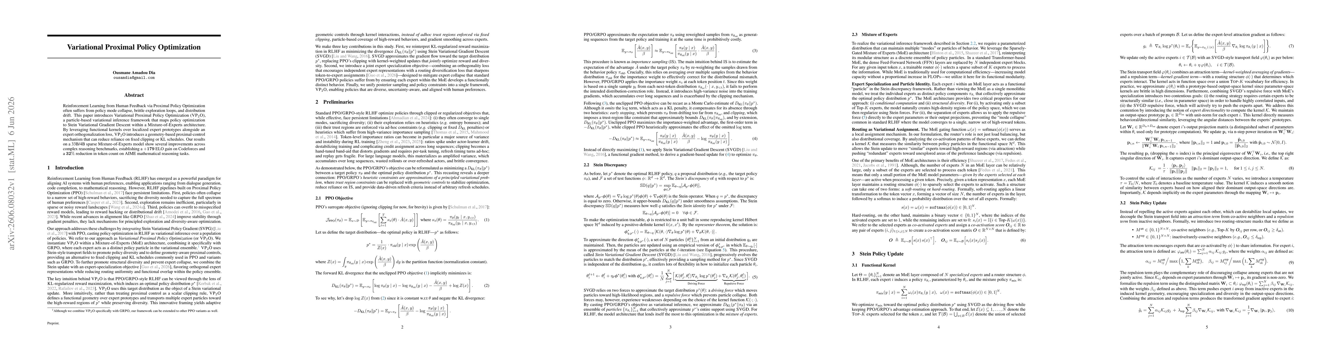 Thumbnail for Variational Proximal Policy Optimization