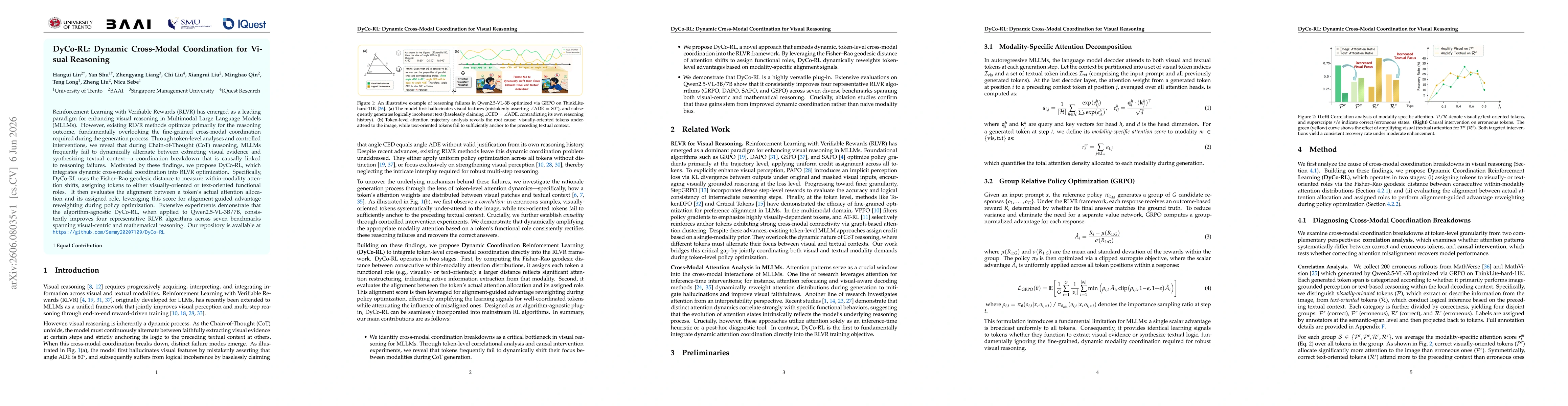 Thumbnail for DyCo-RL: Dynamic Cross-Modal Coordination for Visual Reasoning