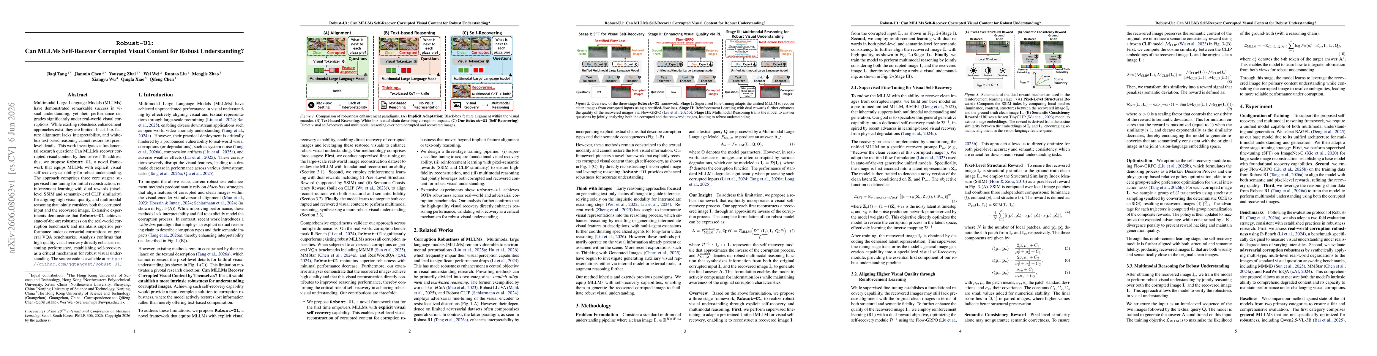 Thumbnail for Robust-U1: Can MLLMs Self-Recover Corrupted Visual Content for Robust Understanding?