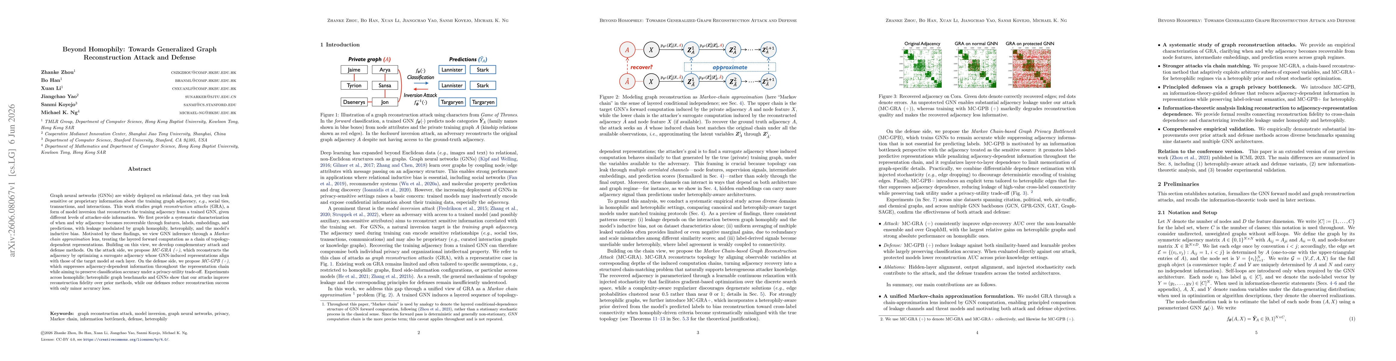 Thumbnail for Beyond Homophily: Towards Generalized Graph Reconstruction Attack and Defense