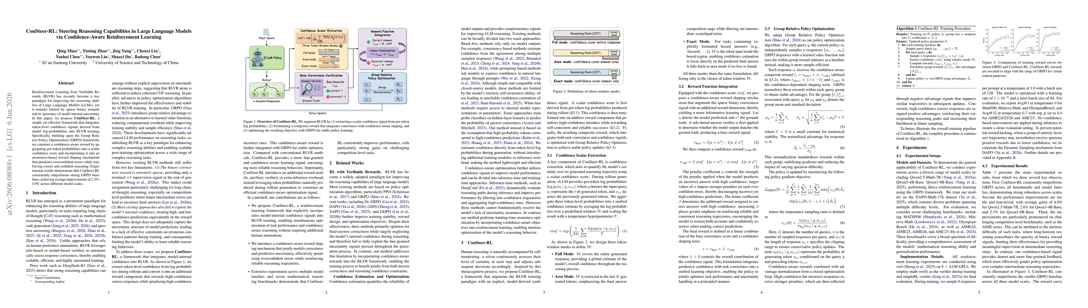 Thumbnail for ConSteer-RL: Steering Reasoning Capabilities in Large Language Models via Confidence-Aware Reinforcement Learning