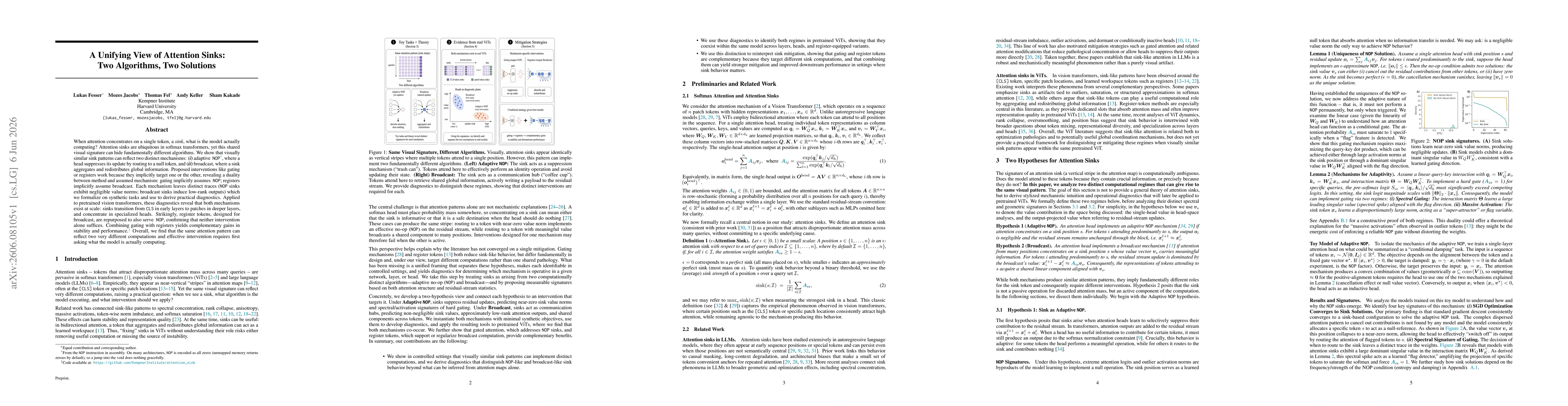 Thumbnail for A Unifying View of Attention Sinks: Two Algorithms, Two Solutions