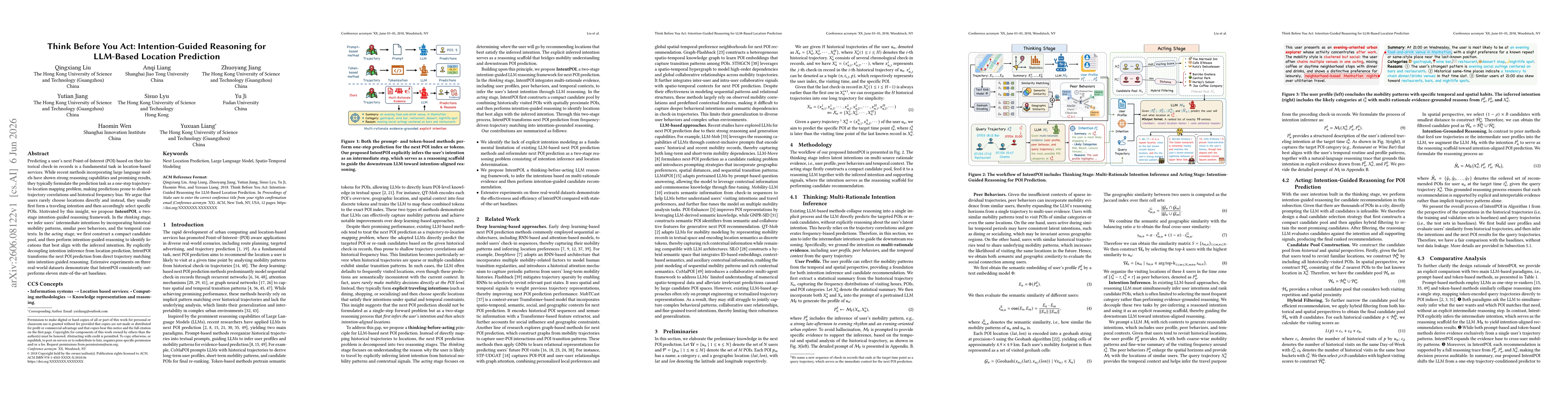 Thumbnail for Think Before You Act: Intention-Guided Reasoning for LLM-Based Location Prediction