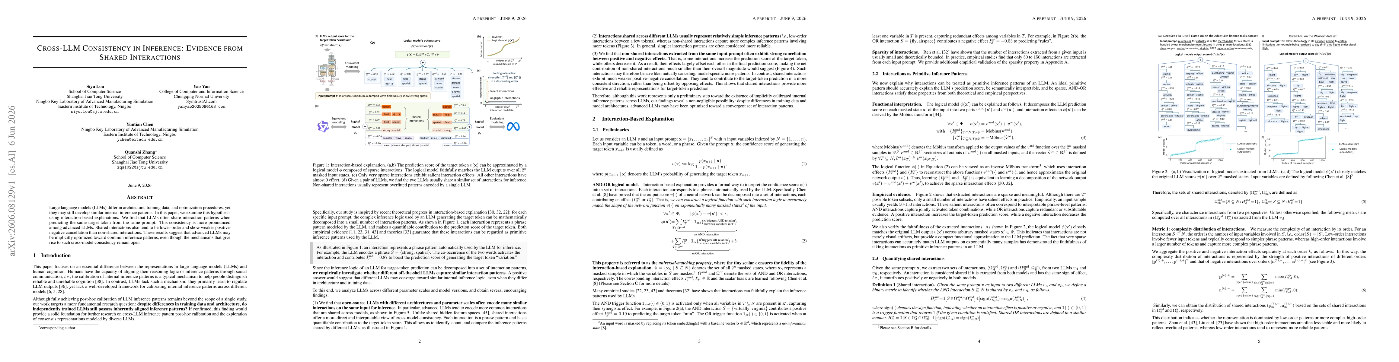 Thumbnail for Cross-LLM Consistency in Inference: Evidence from Shared Interactions