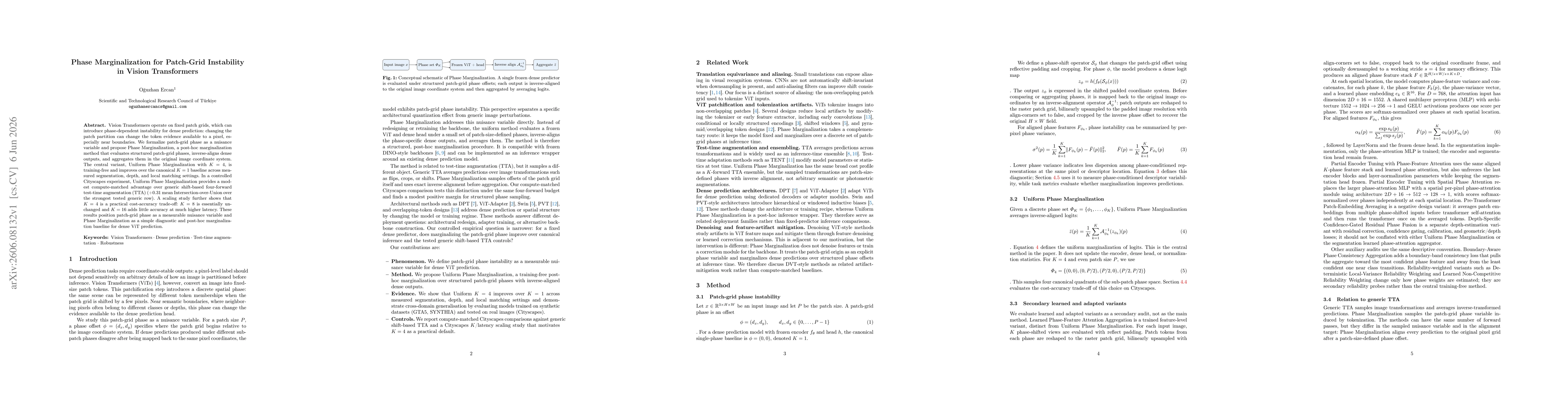 Thumbnail for Phase Marginalization for Patch-Grid Instability in Vision Transformers