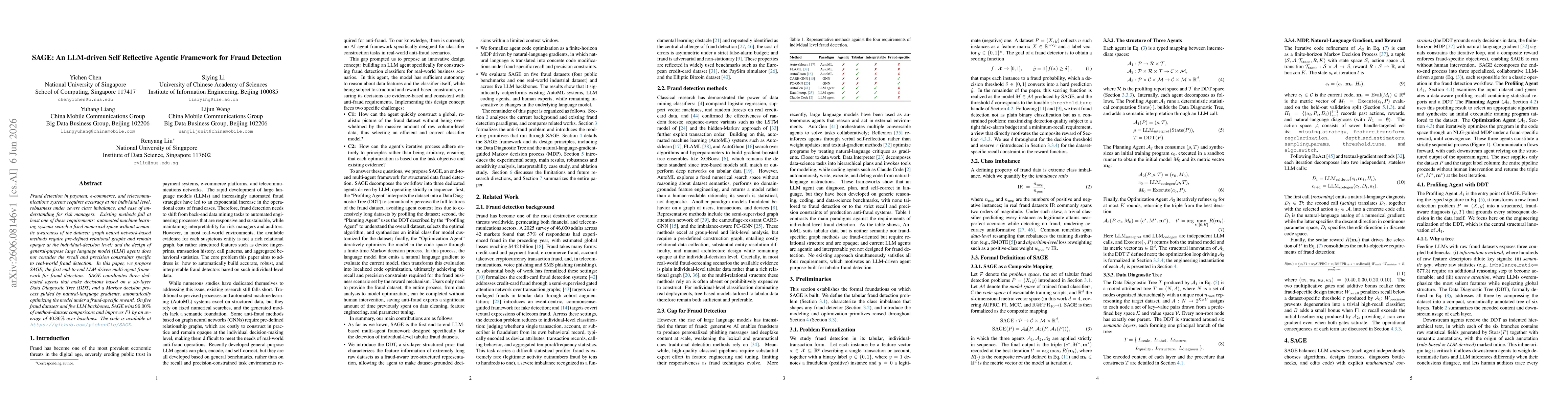 Thumbnail for SAGE: An LLM-driven Self Reflective Agentic Framework for Fraud Detection