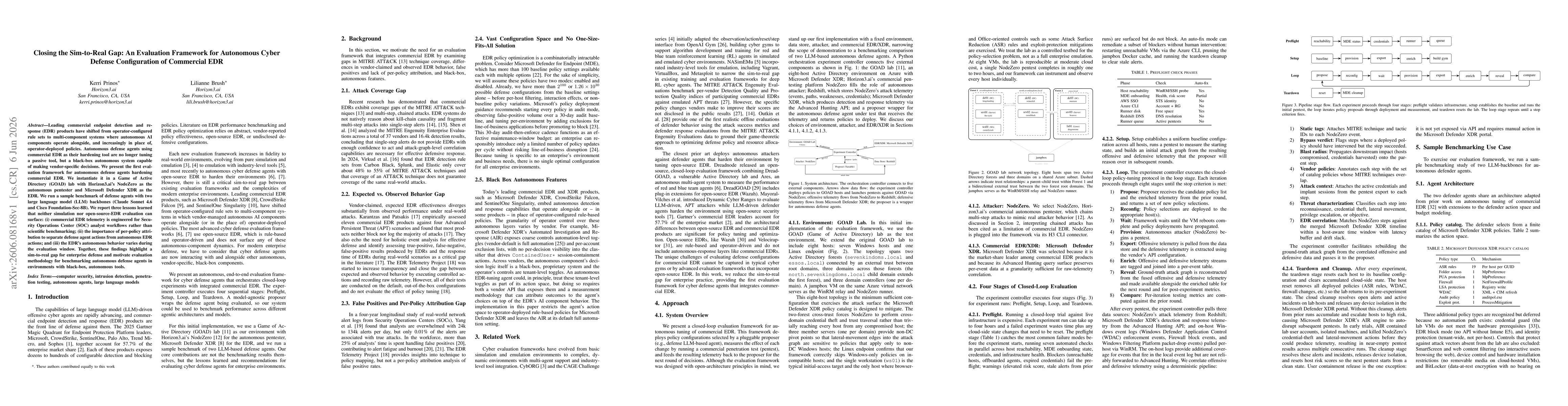 Thumbnail for Closing the Sim-to-Real Gap: An Evaluation Framework for Autonomous Cyber Defense Configuration of Commercial EDR