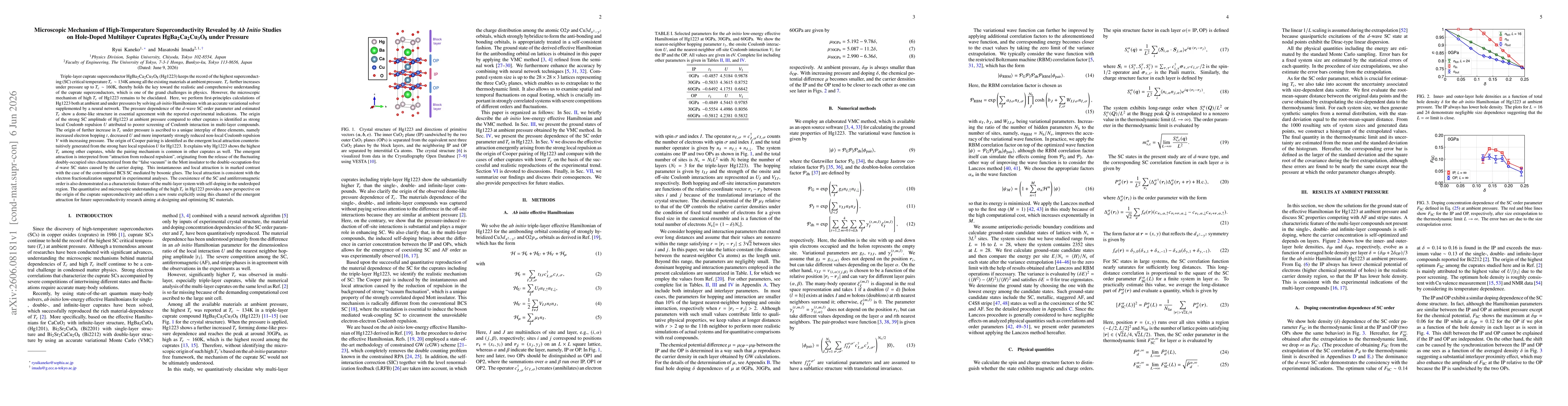 Thumbnail for Microscopic mechanism of high-temperature superconductivity revealed by ab initio studies on hole-doped multilayer cuprates HgBa$_2$Ca$_2$Cu$_3$O$_8$ under pressure