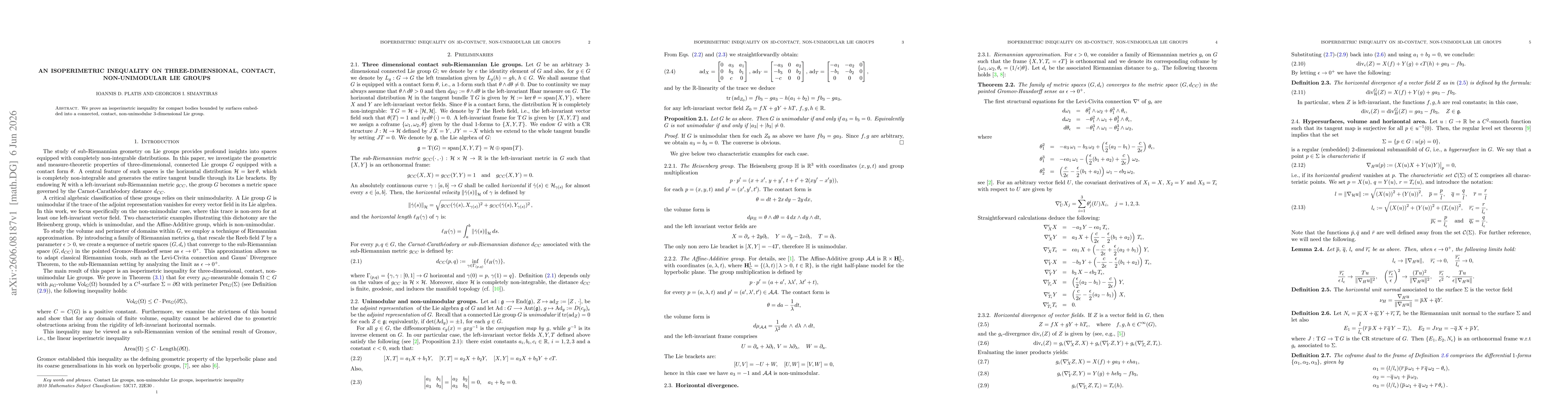 Thumbnail for An isoperimetric inequality on three-dimensional, contact, non-unimodular Lie groups