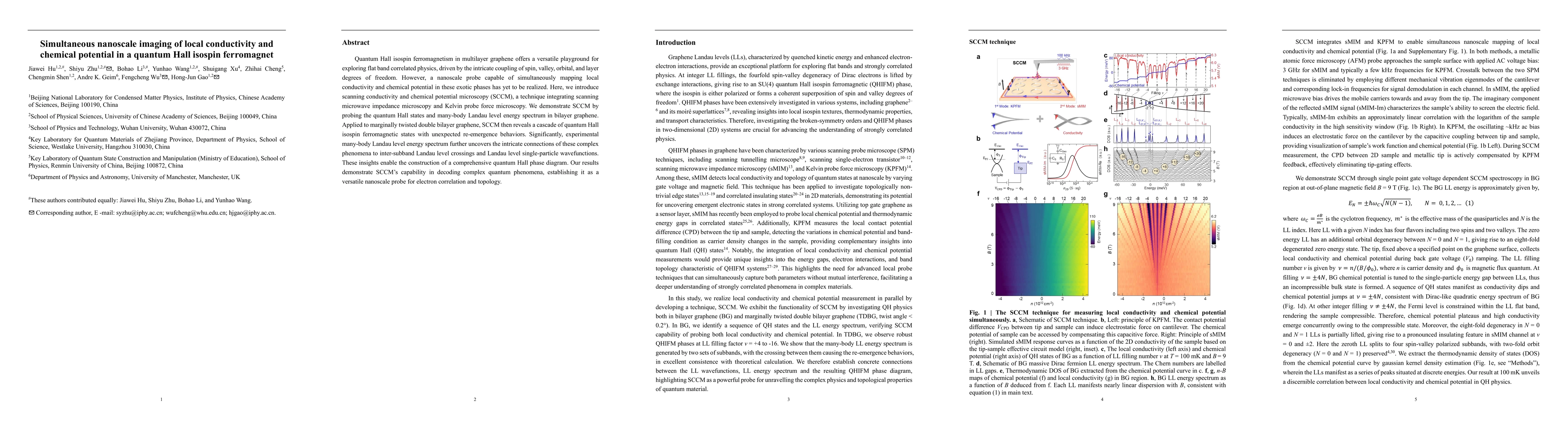 Thumbnail for Simultaneous nanoscale imaging of local conductivity and chemical potential in a quantum Hall isospin ferromagnet