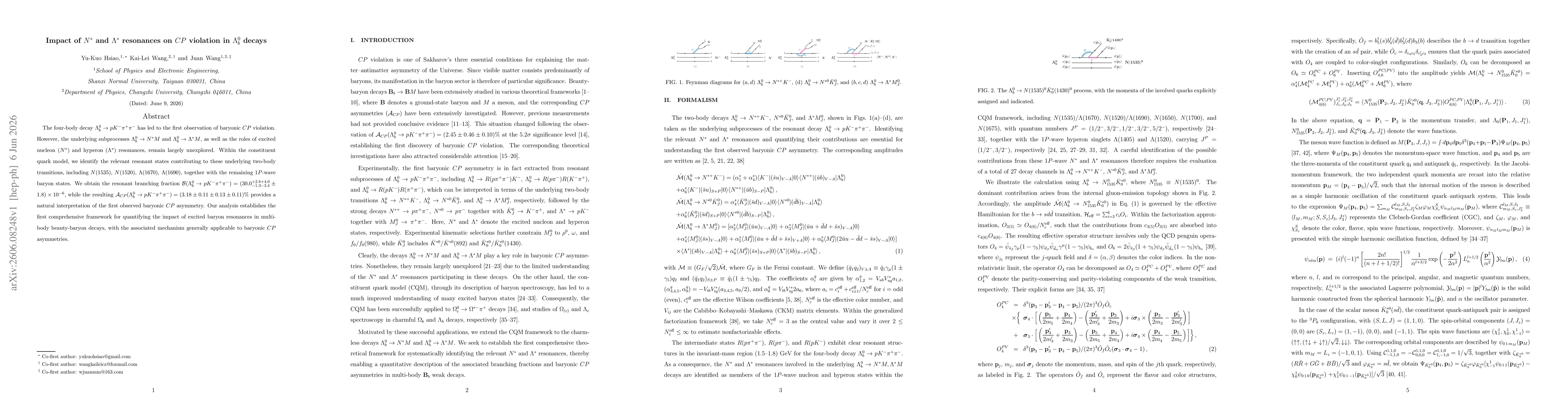 Thumbnail for Impact of $N^*$ and $Λ^*$ resonances on $CP$ violation in $Λ_b^0$ decays