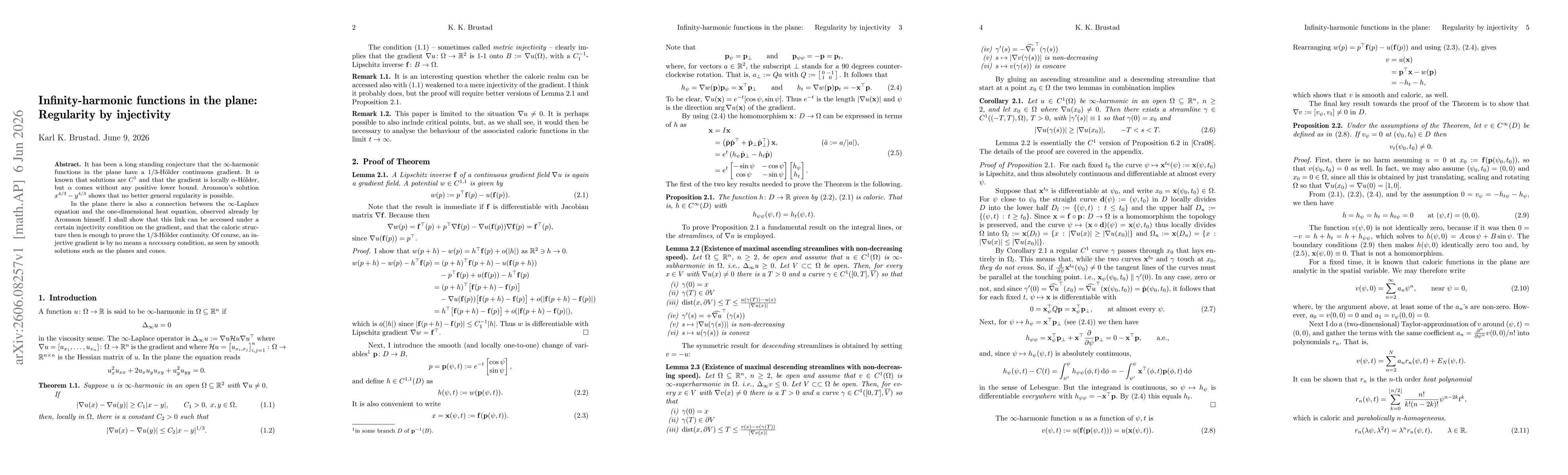 Thumbnail for Infinity-harmonic functions in the plane: Regularity by injectivity