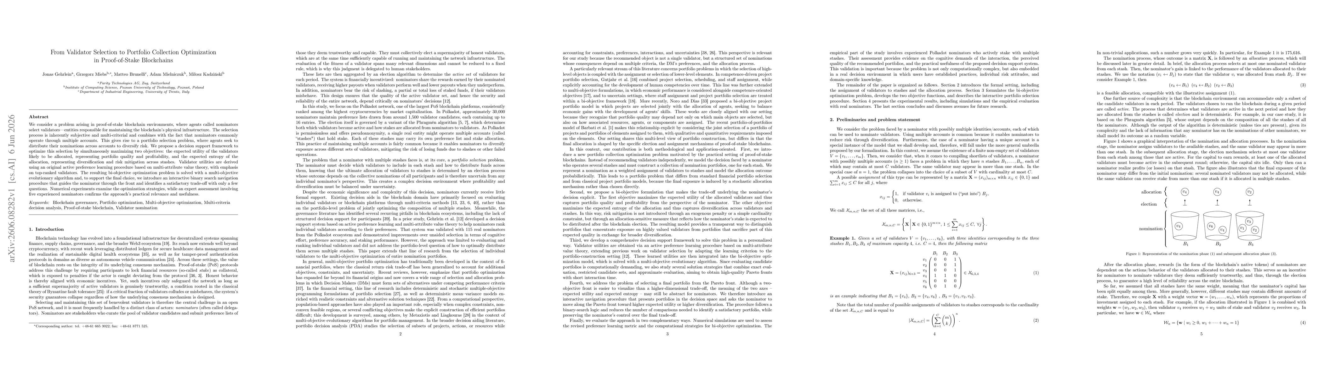 Thumbnail for From Validator Selection to Portfolio Collection Optimization in Proof-of-Stake Blockchains