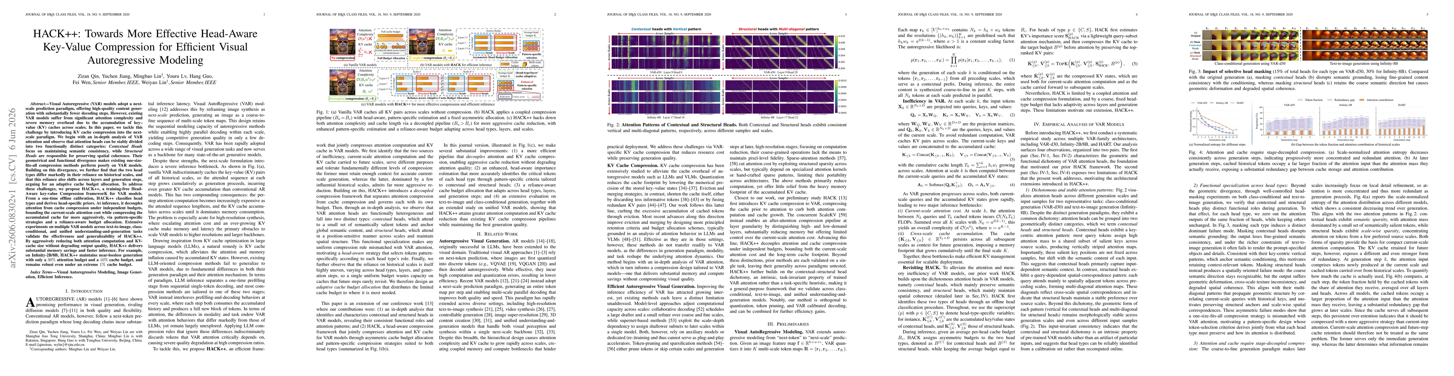 Thumbnail for HACK++: Towards More Effective Head-Aware Key-Value Compression for Efficient Visual Autoregressive Modeling