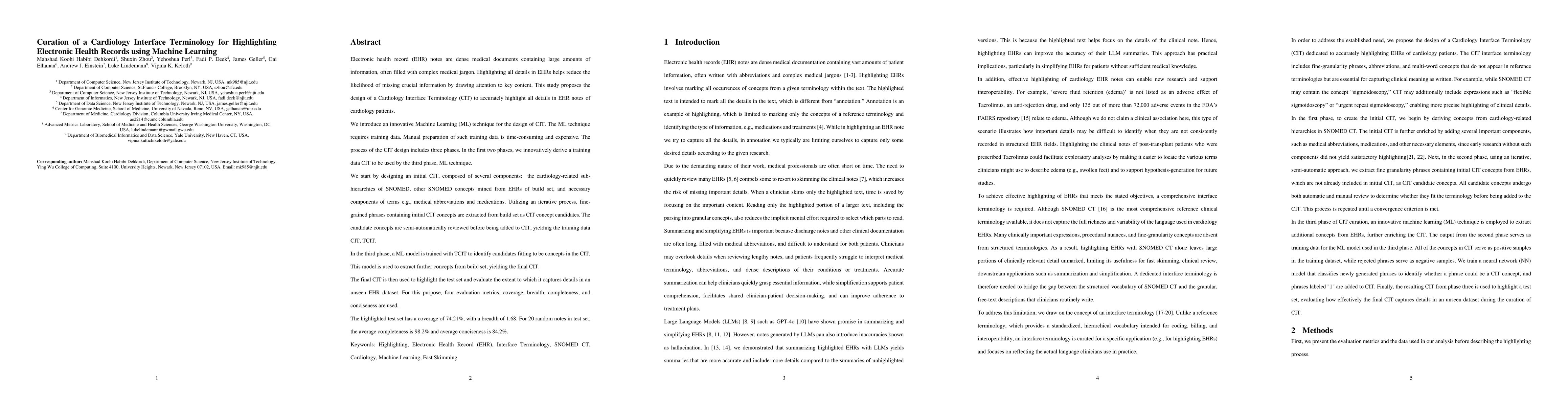 Thumbnail for Curation of a Cardiology Interface Terminology for Highlighting Electronic Health Records using Machine Learning