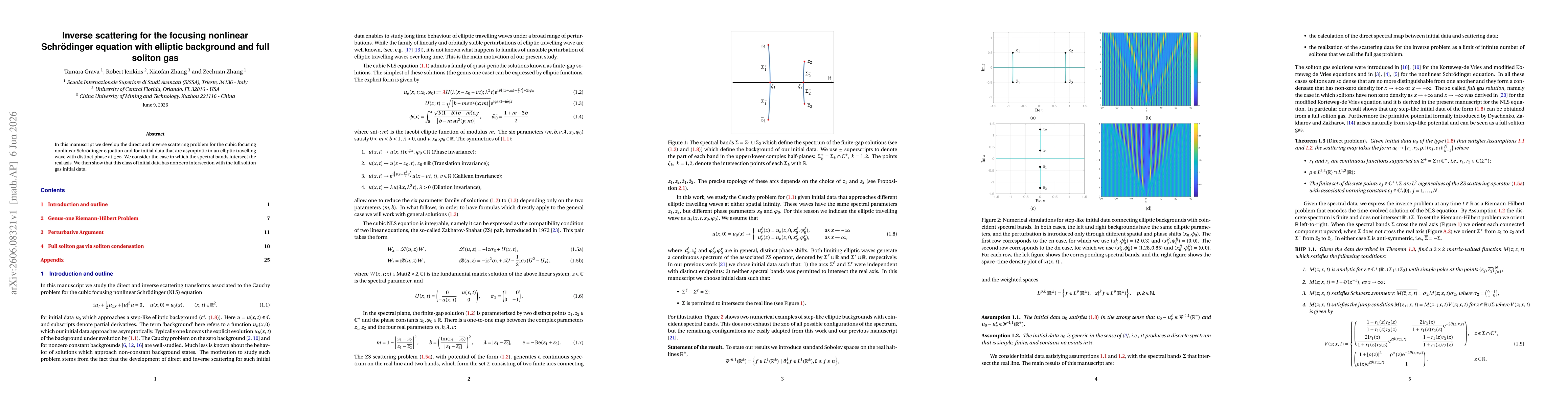 Thumbnail for Inverse scattering for the focusing nonlinear Schrödinger equation with elliptic background and full soliton gas