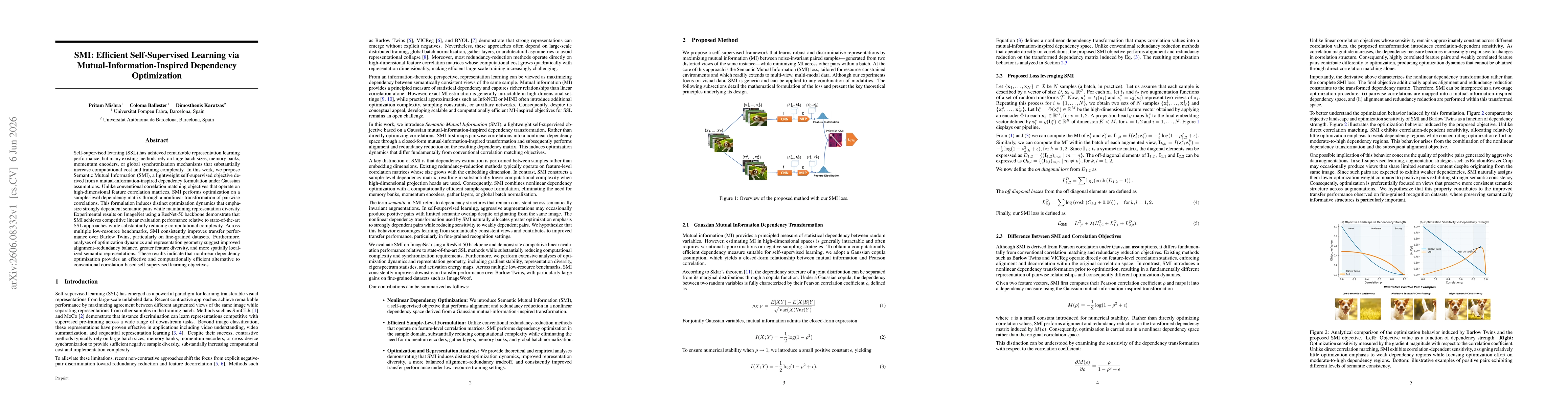 Thumbnail for SMI: Efficient Self-Supervised Learning via Mutual-Information-Inspired Dependency Optimization