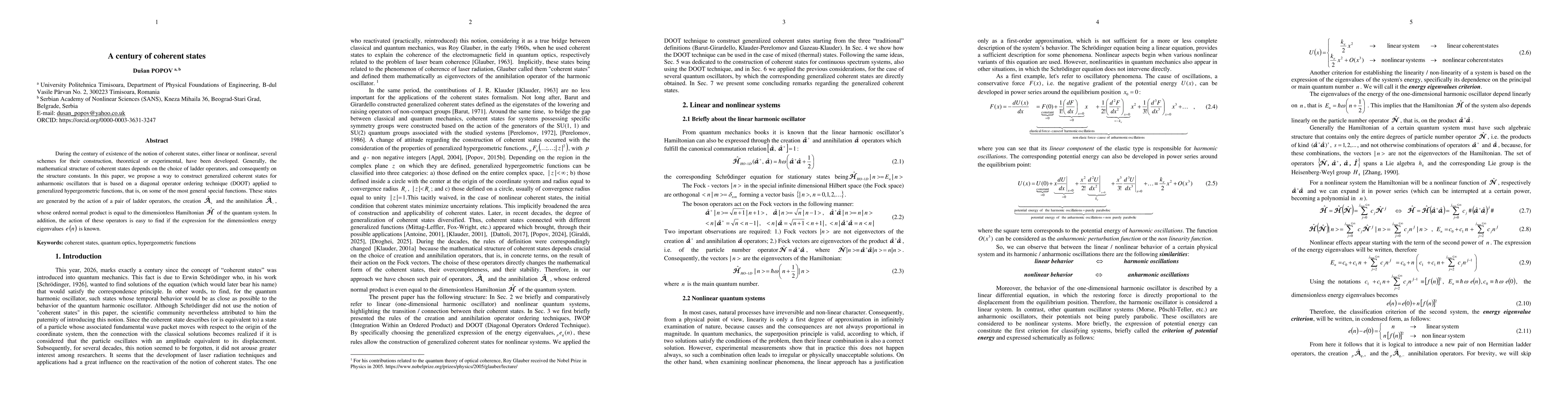 Thumbnail for A century of coherent states