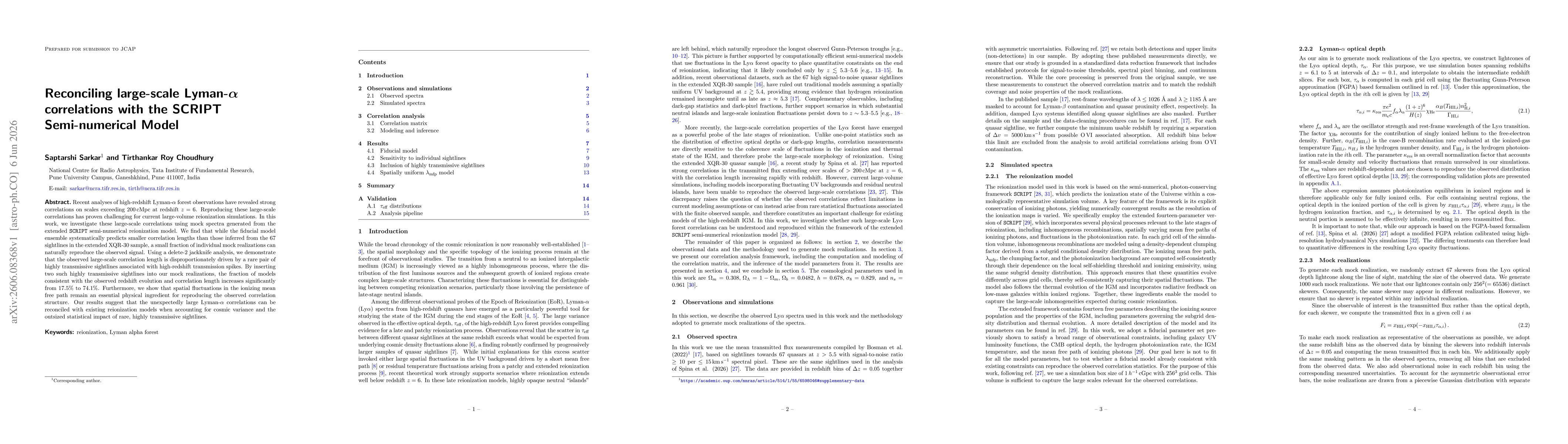 Thumbnail for Reconciling large-scale Lyman-$α$ correlations with the SCRIPT Semi-numerical Model
