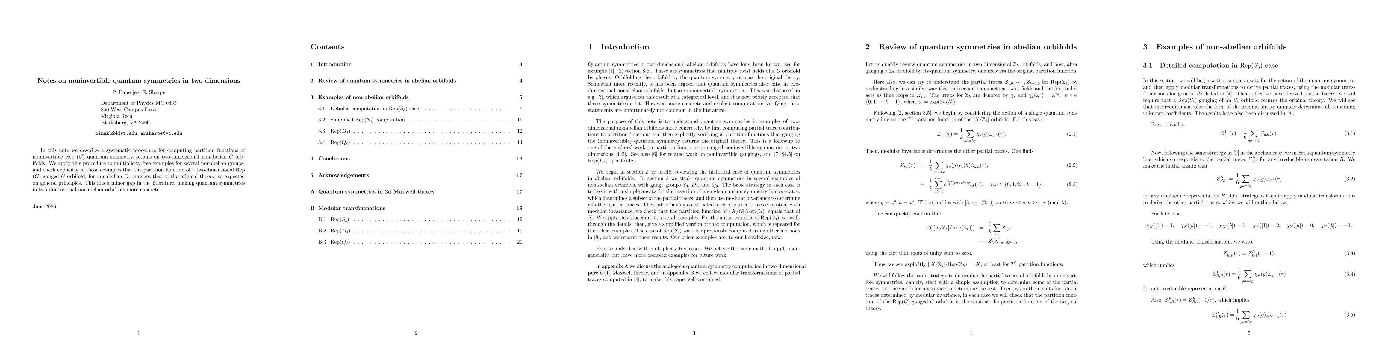 Thumbnail for Notes on noninvertible quantum symmetries in two dimensions