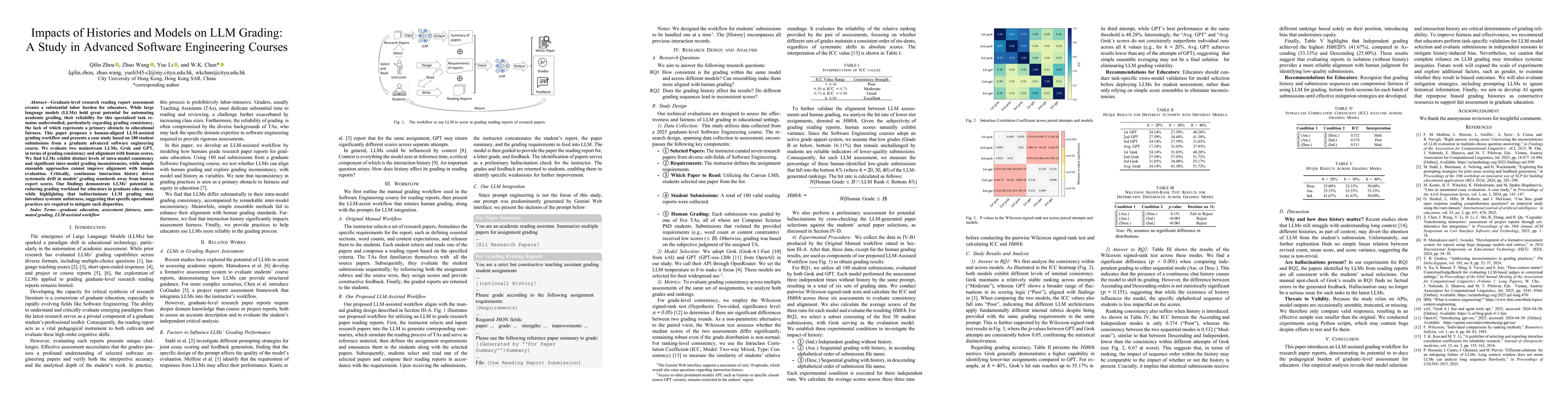 Thumbnail for Impacts of Histories and Models on LLM Grading: A Study in Advanced Software Engineering Courses