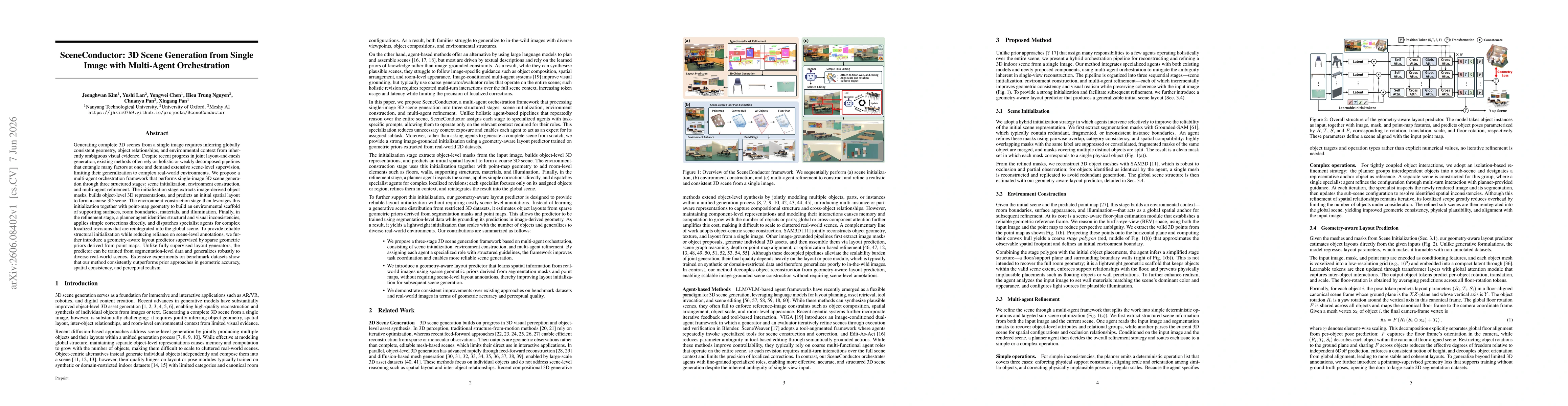 Thumbnail for SceneConductor: 3D Scene Generation from Single Image with Multi-Agent Orchestration