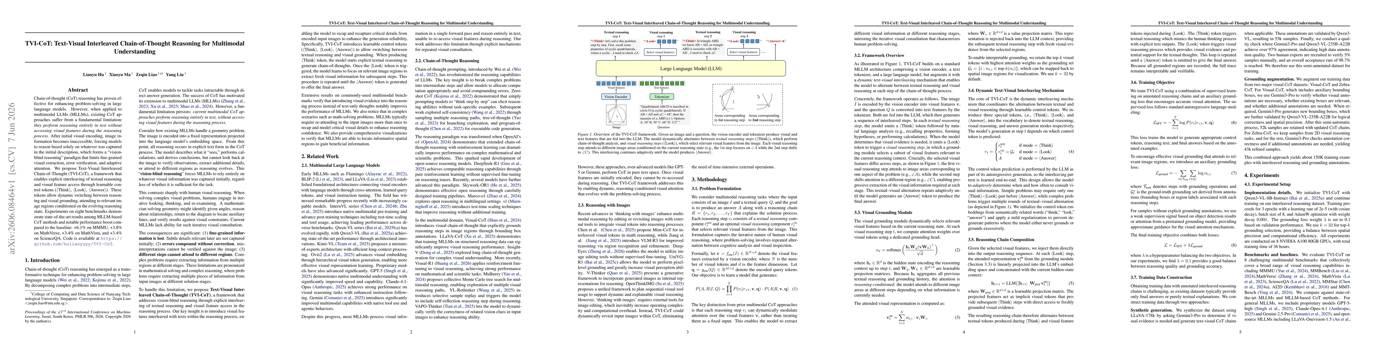 Thumbnail for TVI-CoT: Text-Visual Interleaved Chain-of-Thought Reasoning for Multimodal Understanding