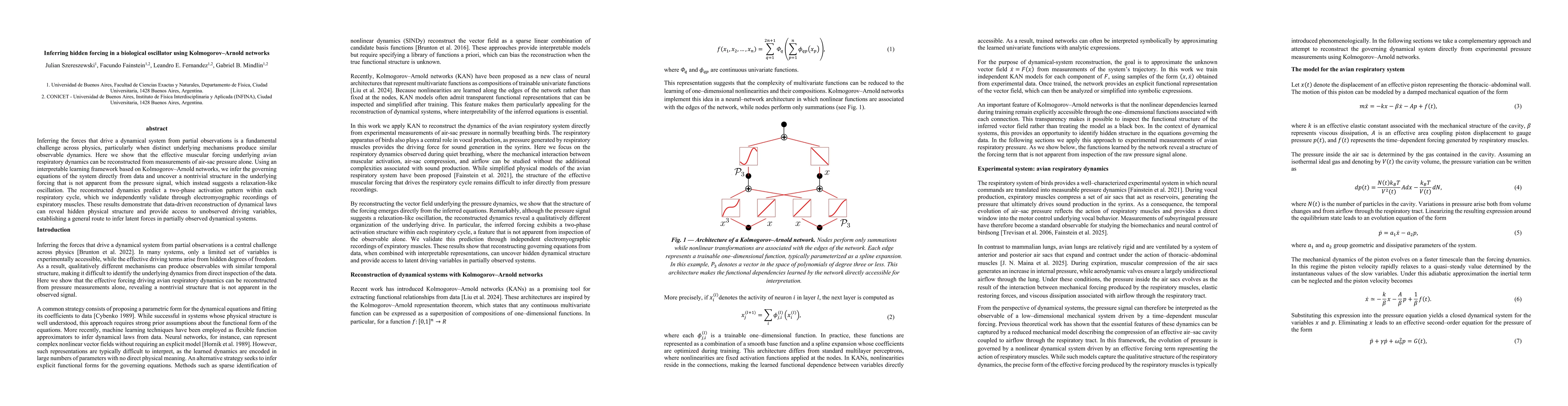 Thumbnail for Inferring hidden forcing in a biological oscillator using Kolmogorov-Arnold networks