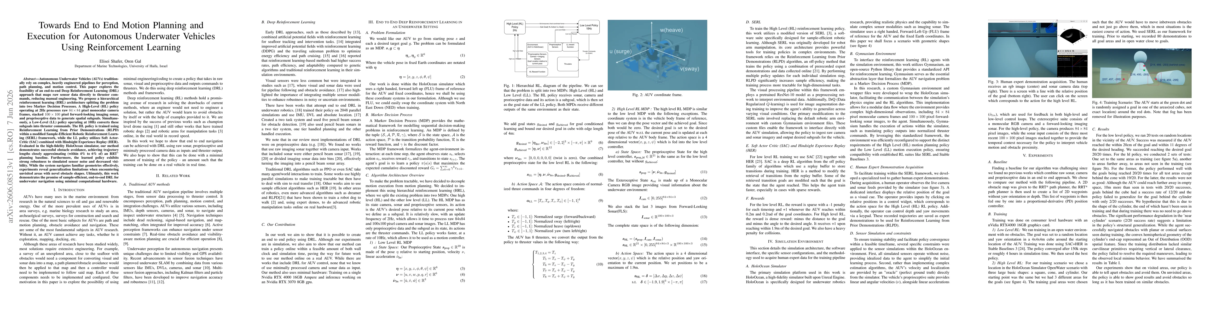 Thumbnail for Towards End to End Motion Planning and Execution for Autonomous Underwater Vehicles Using Reinforcement Learning