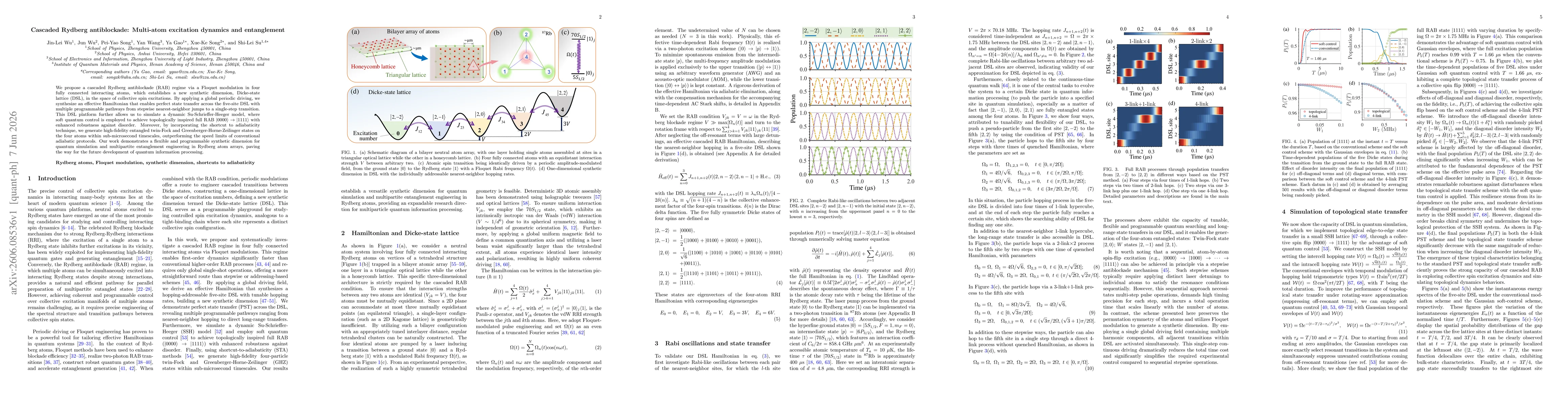 Thumbnail for Cascaded Rydberg antiblockade: Multi-atom excitation dynamics and entanglement