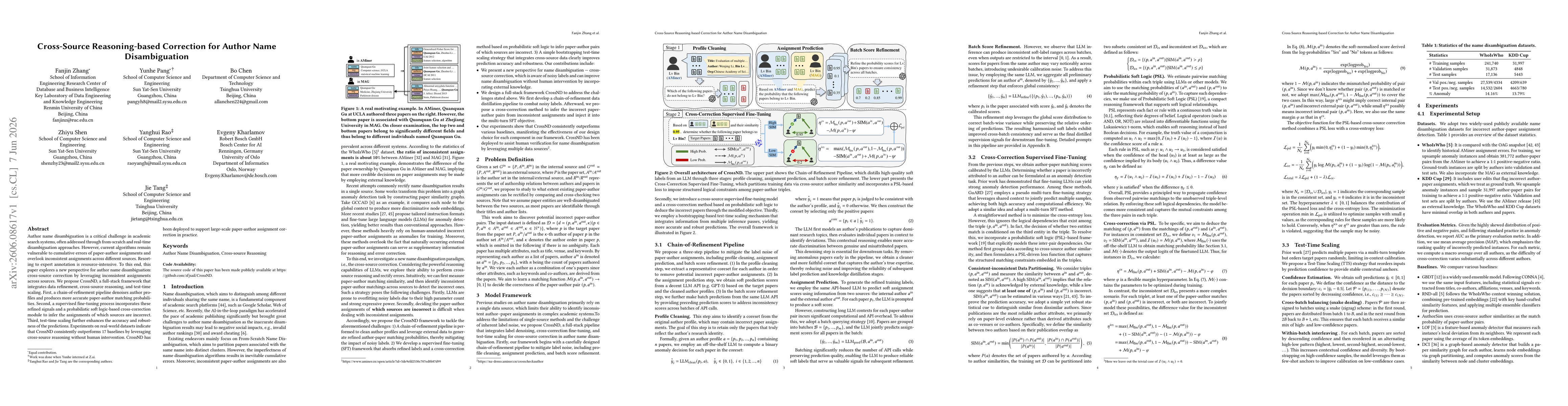 Thumbnail for Cross-Source Reasoning-based Correction for Author Name Disambiguation