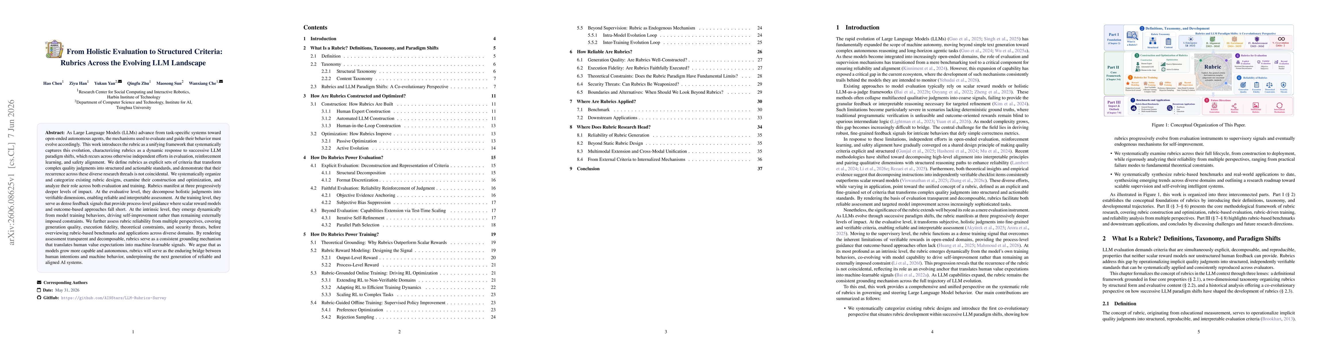 Thumbnail for From Holistic Evaluation to Structured Criteria: Rubrics Across the Evolving LLM Landscape