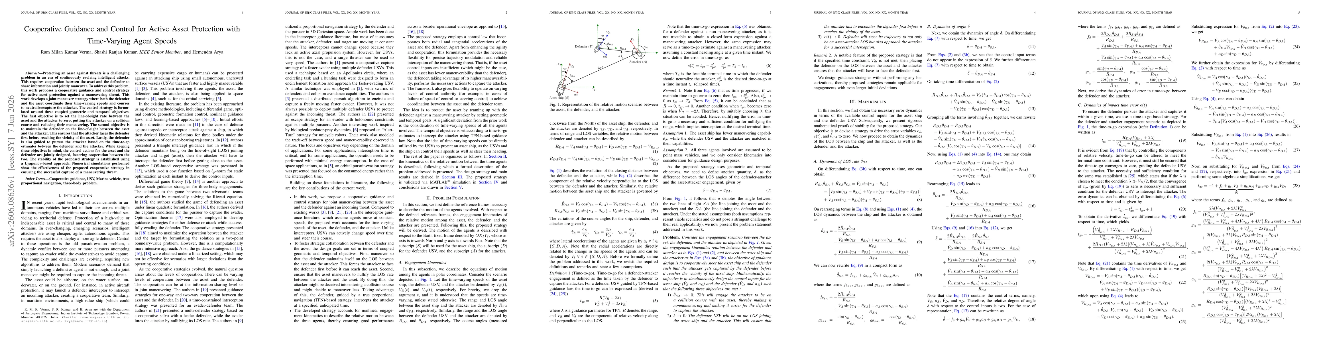 Thumbnail for Cooperative Guidance and Control for Active Asset Protection with Time-Varying Agent Speeds