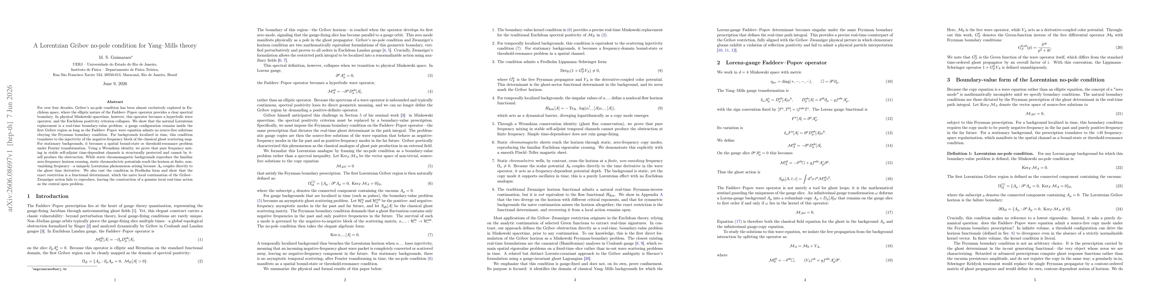 Thumbnail for A Lorentzian Gribov no-pole condition for Yang-Mills theory