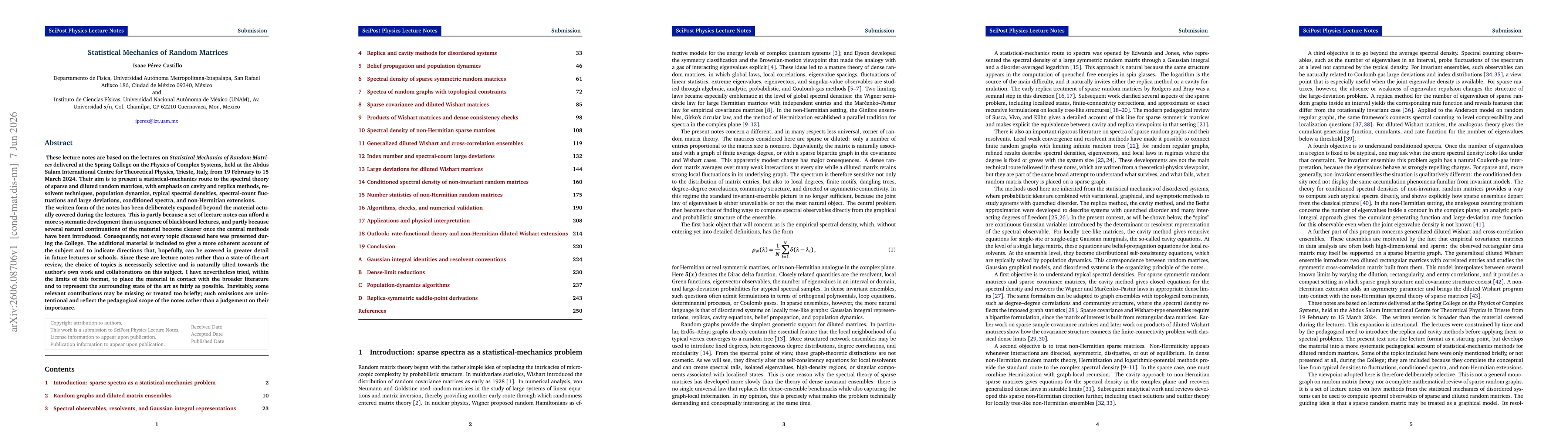 Thumbnail for Statistical Mechanics of Random Matrices