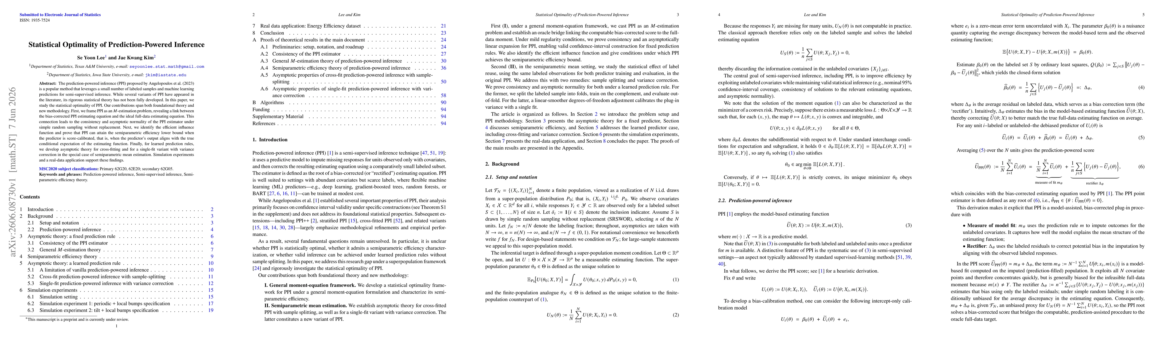 Thumbnail for Statistical Optimality of Prediction-Powered Inference