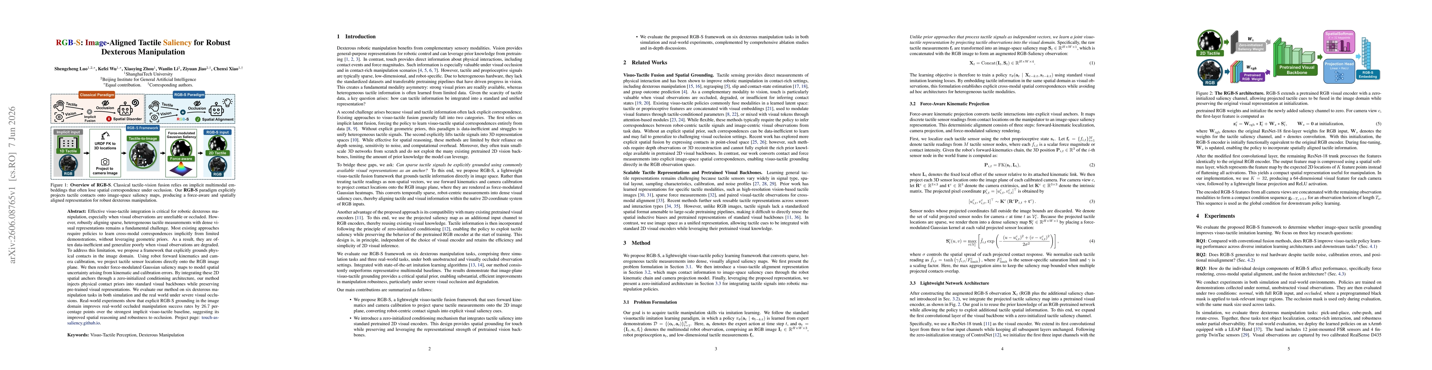 Thumbnail for RGB-S: Image-Aligned Tactile Saliency for Robust Dexterous Manipulation