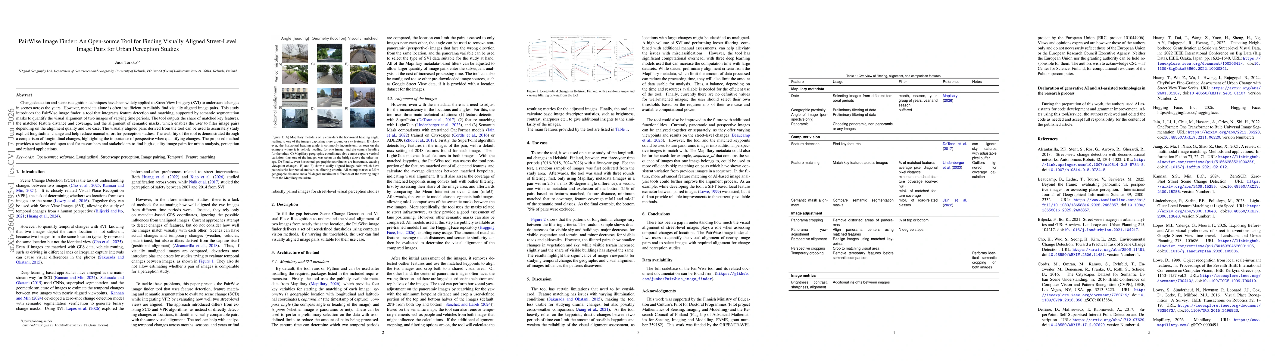 Thumbnail for PairWise Image Finder: An Open-source Tool for Finding Visually Aligned Street-Level Image Pairs for Urban Perception Studies