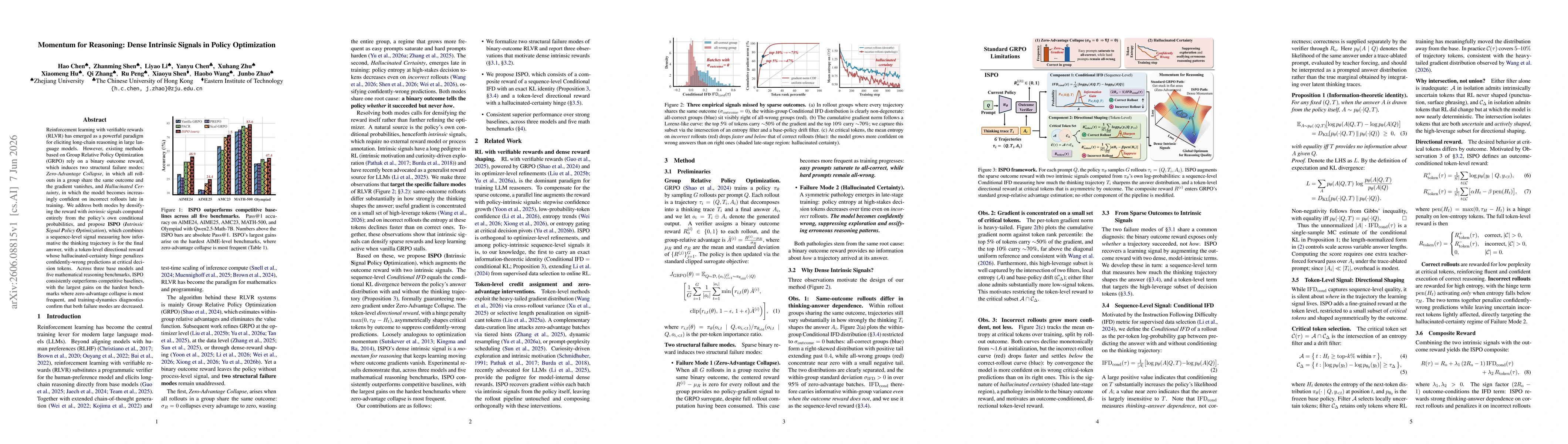 Thumbnail for Momentum for Reasoning: Dense Intrinsic Signals in Policy Optimization