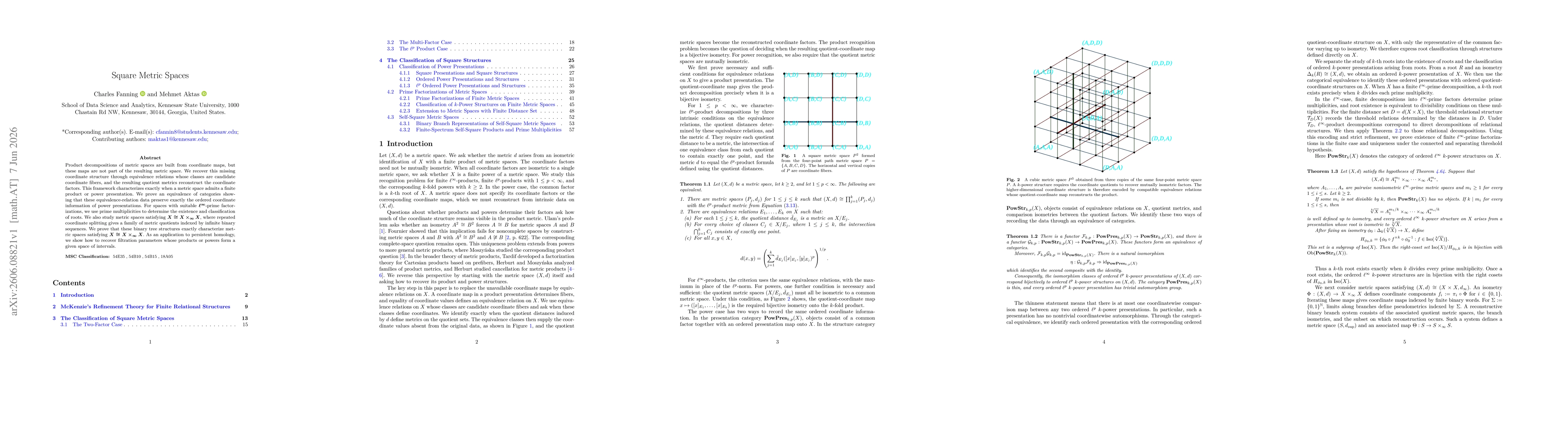 Thumbnail for Square Metric Spaces