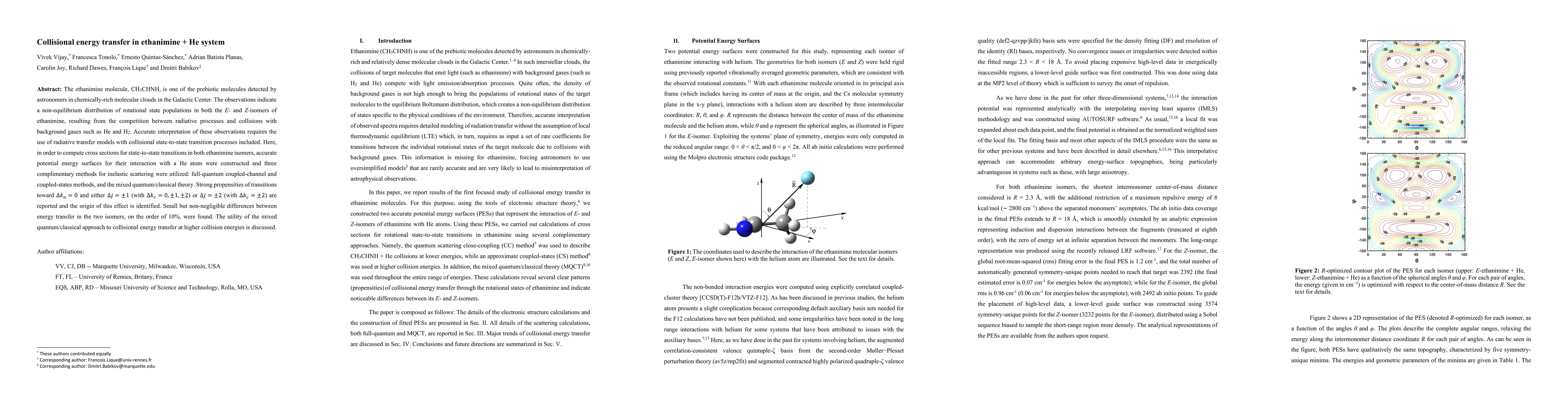 Thumbnail for Collisional energy transfer in ethanimine + He system