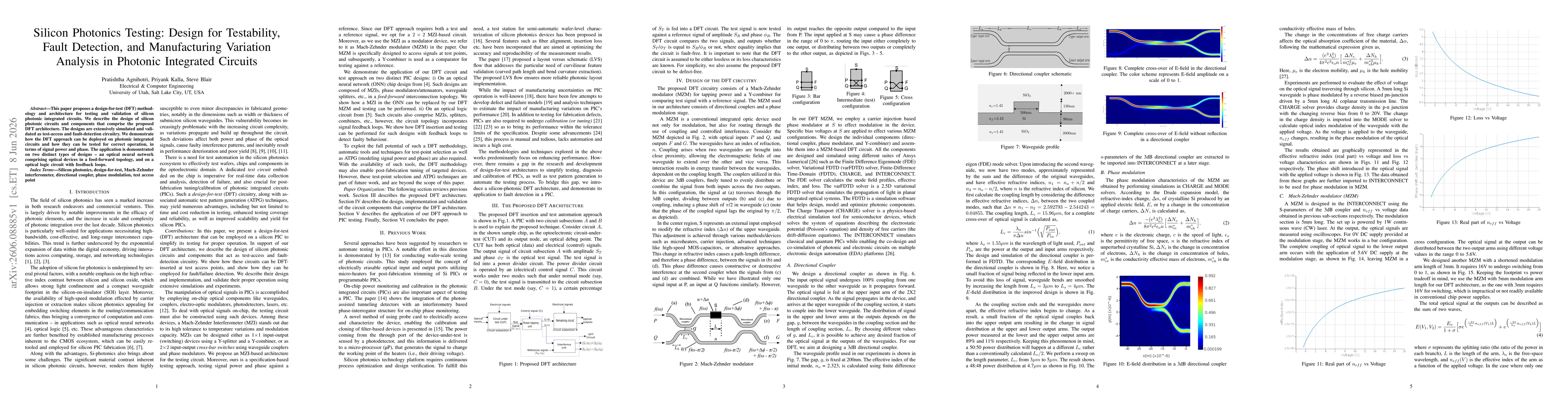 Thumbnail for Silicon Photonics Testing: Design for Testability, Fault Detection, and Manufacturing Variation Analysis in Photonic Integrated Circuits