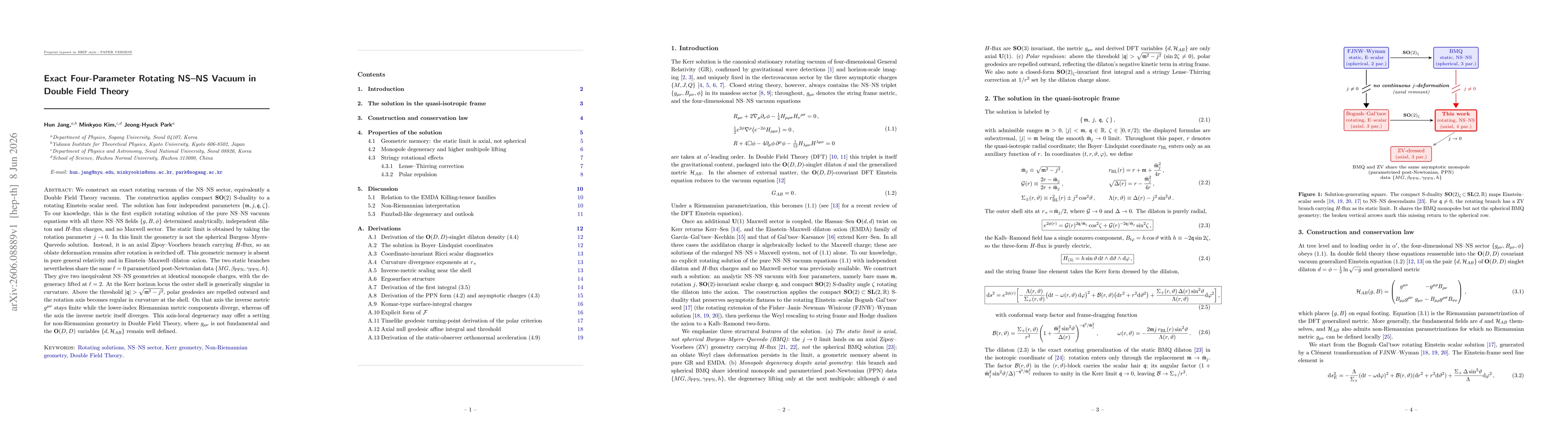 Thumbnail for Exact Four-Parameter Rotating NS--NS Vacuum in Double Field Theory