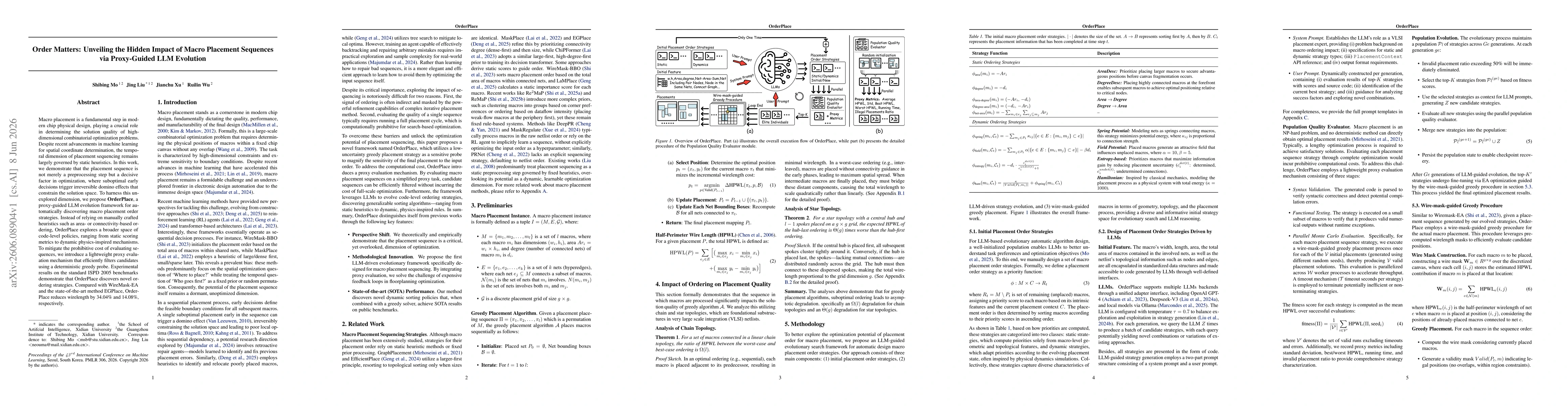 Thumbnail for Order Matters: Unveiling the Hidden Impact of Macro Placement Sequences via Proxy-Guided LLM Evolution