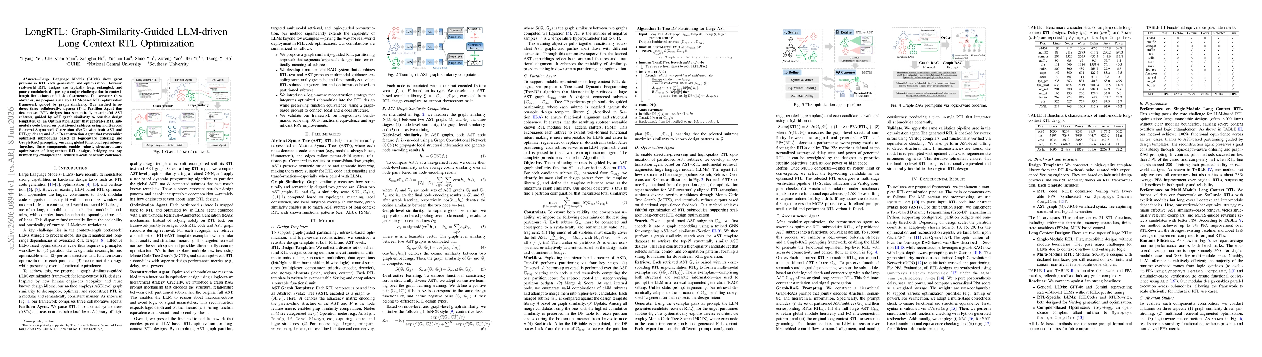 Thumbnail for LongRTL: Graph-Similarity-Guided LLM-driven Long Context RTL Optimization