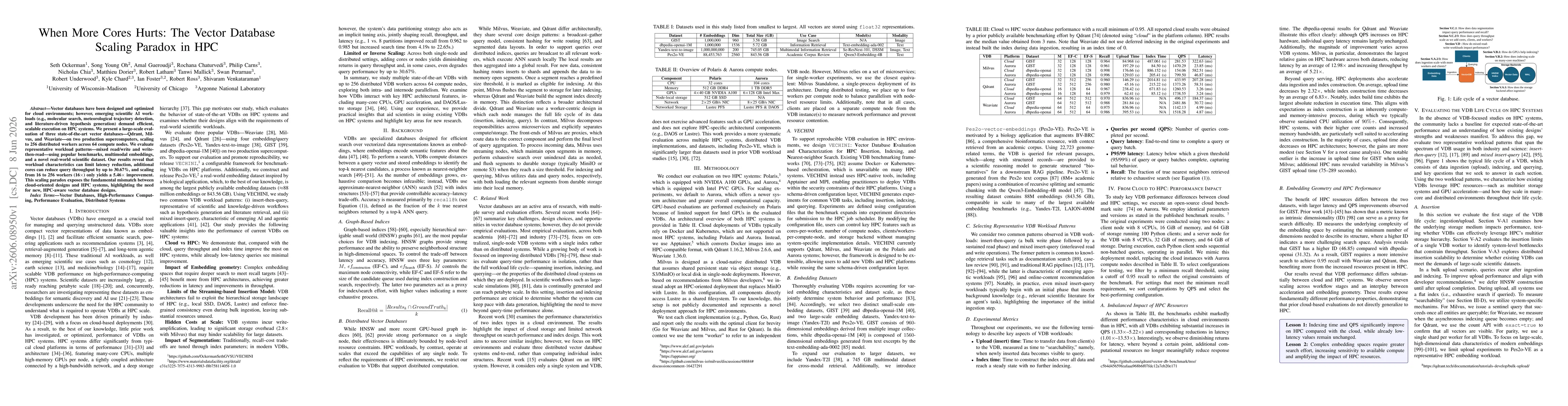 Thumbnail for When More Cores Hurts: The Vector Database Scaling Paradox in HPC