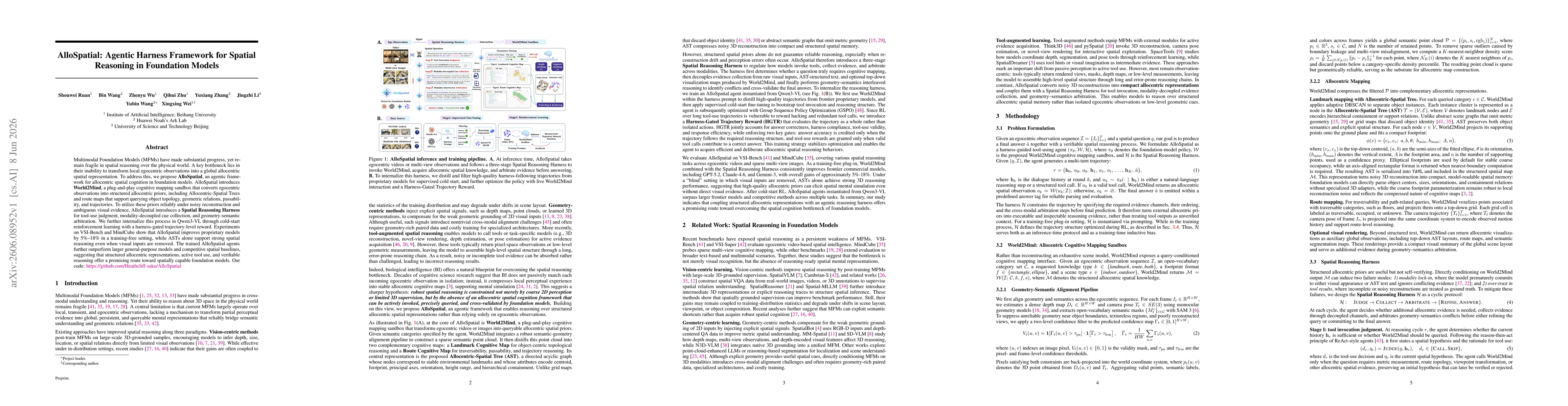 Thumbnail for AlloSpatial: Agentic Harness Framework for Spatial Reasoning in Foundation Models