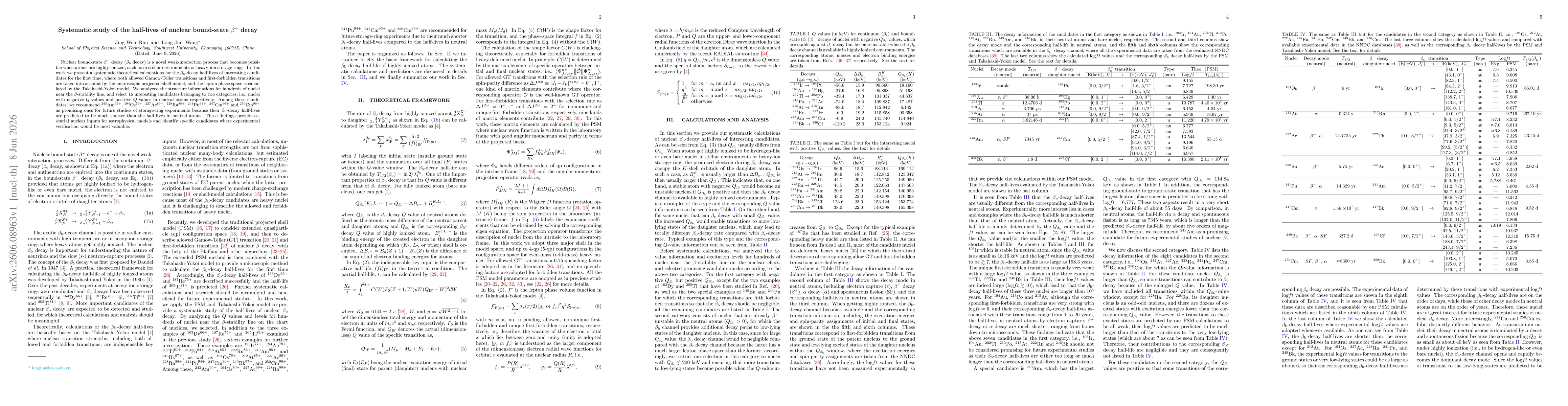 Thumbnail for Systematic study of the half-lives of nuclear bound-state $β^-$ decay