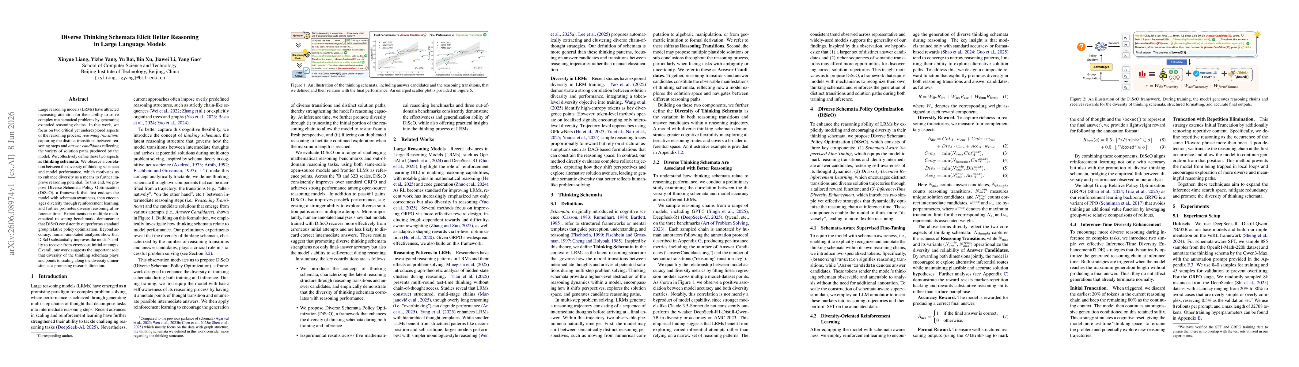 Thumbnail for Diverse Thinking Schemata Elicit Better Reasoning in Large Language Models